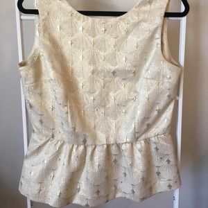 Peplum tank with gold design
